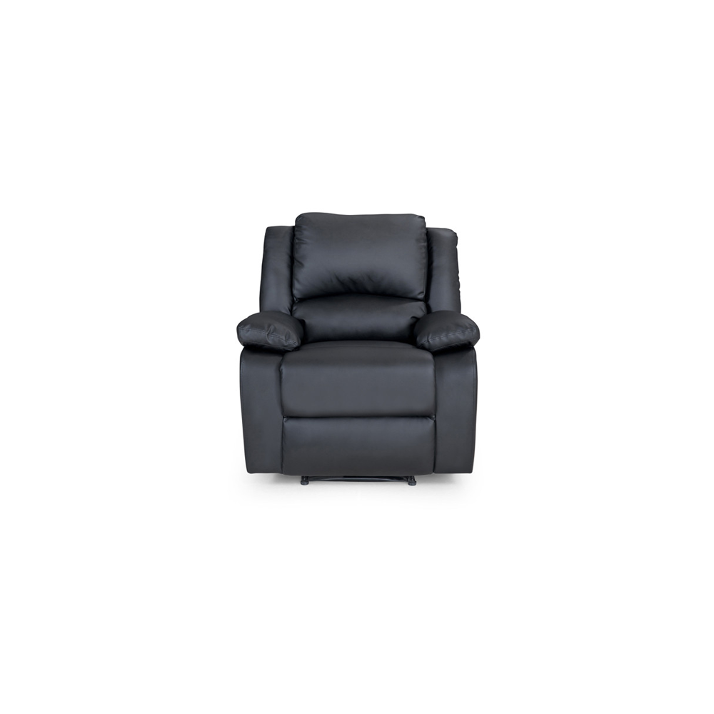 Fauteuil Relax relaxation mécanique simili cuir noir confort