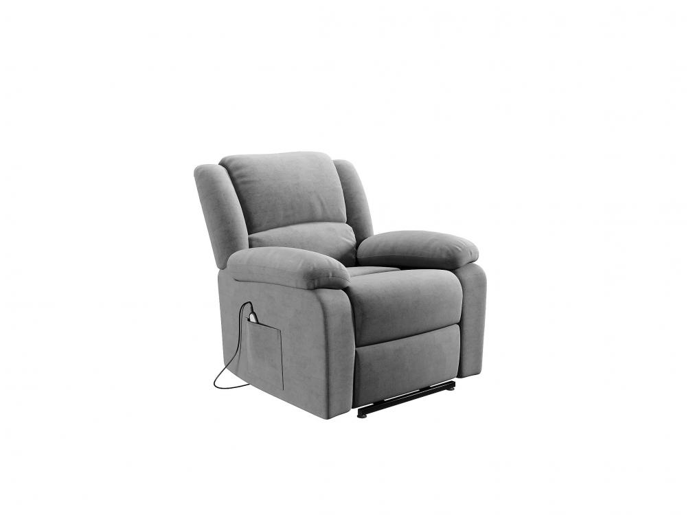 Fauteuil Relax de relaxation électrique microfibre gris Confort
