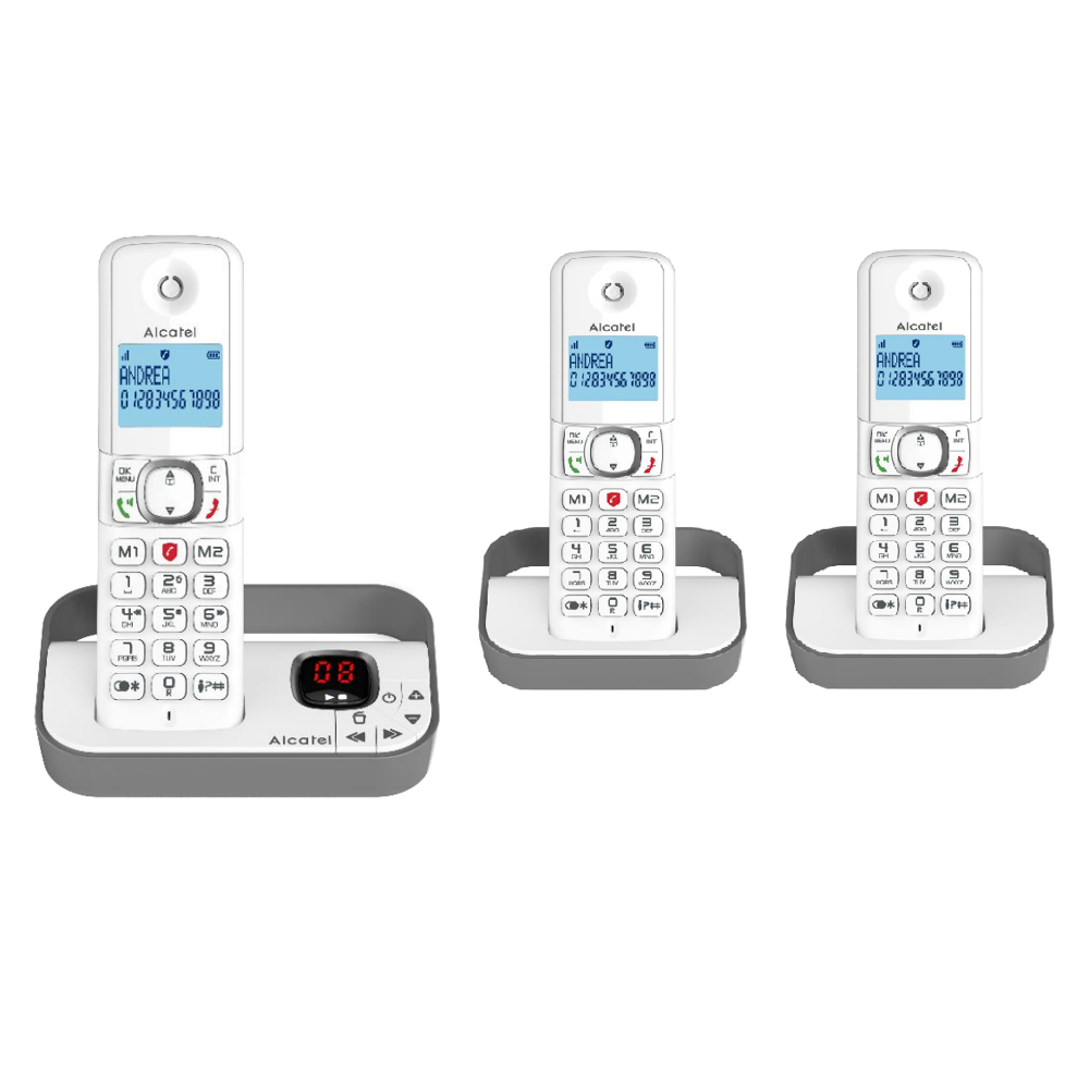 Téléphone Fixe Sans Fil Alcatel F860 Voice Trio Gris