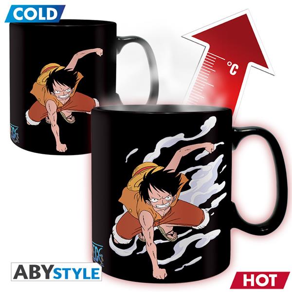 One Piece Mug Heat Change Luffy and Ace