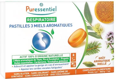 Respiratoire pastilles 3 miels aromatiques x18