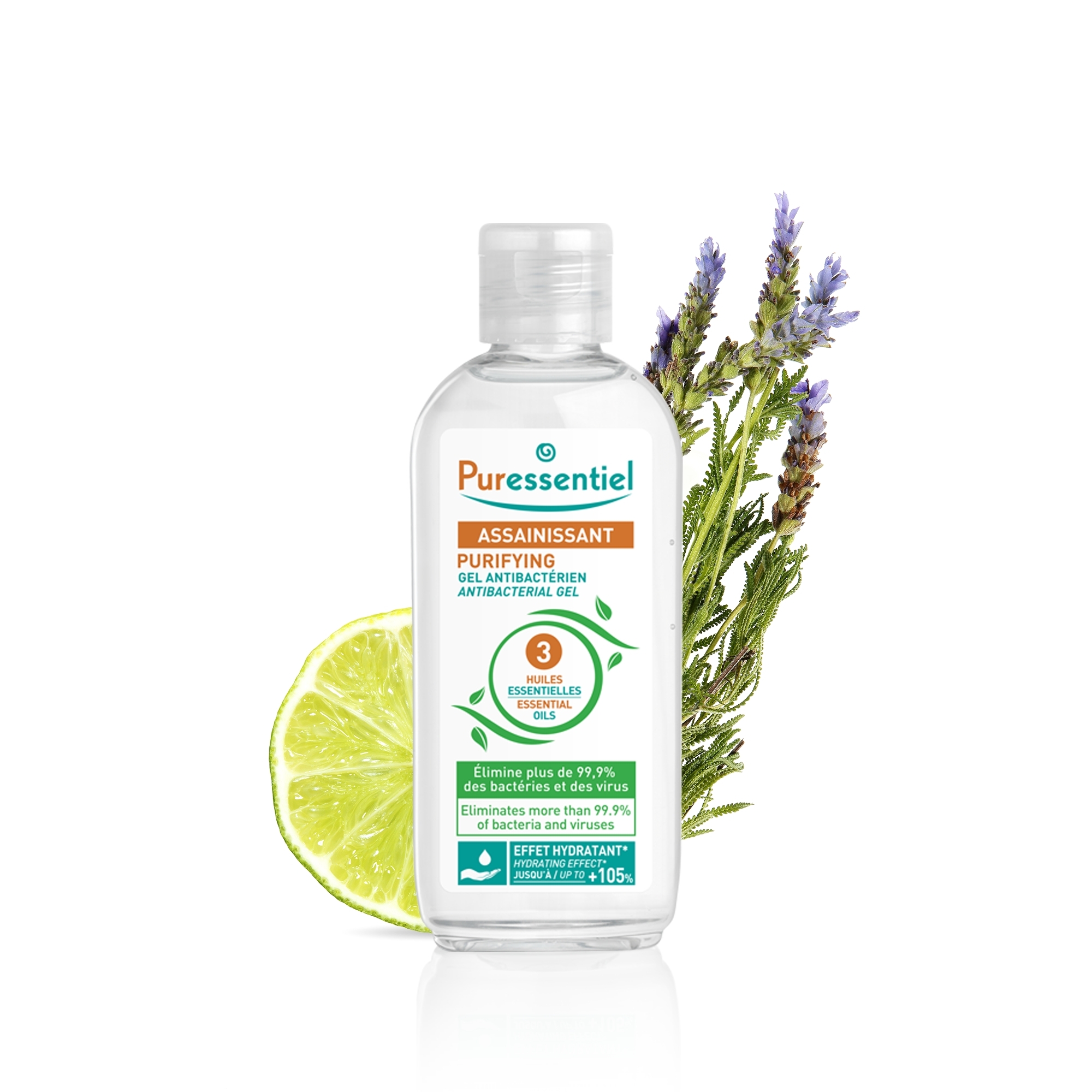 Gel antibactérien 3 huiles essentielles 500ml