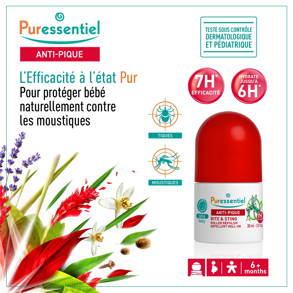 Roller répulsif bébé anti-pique 30ml