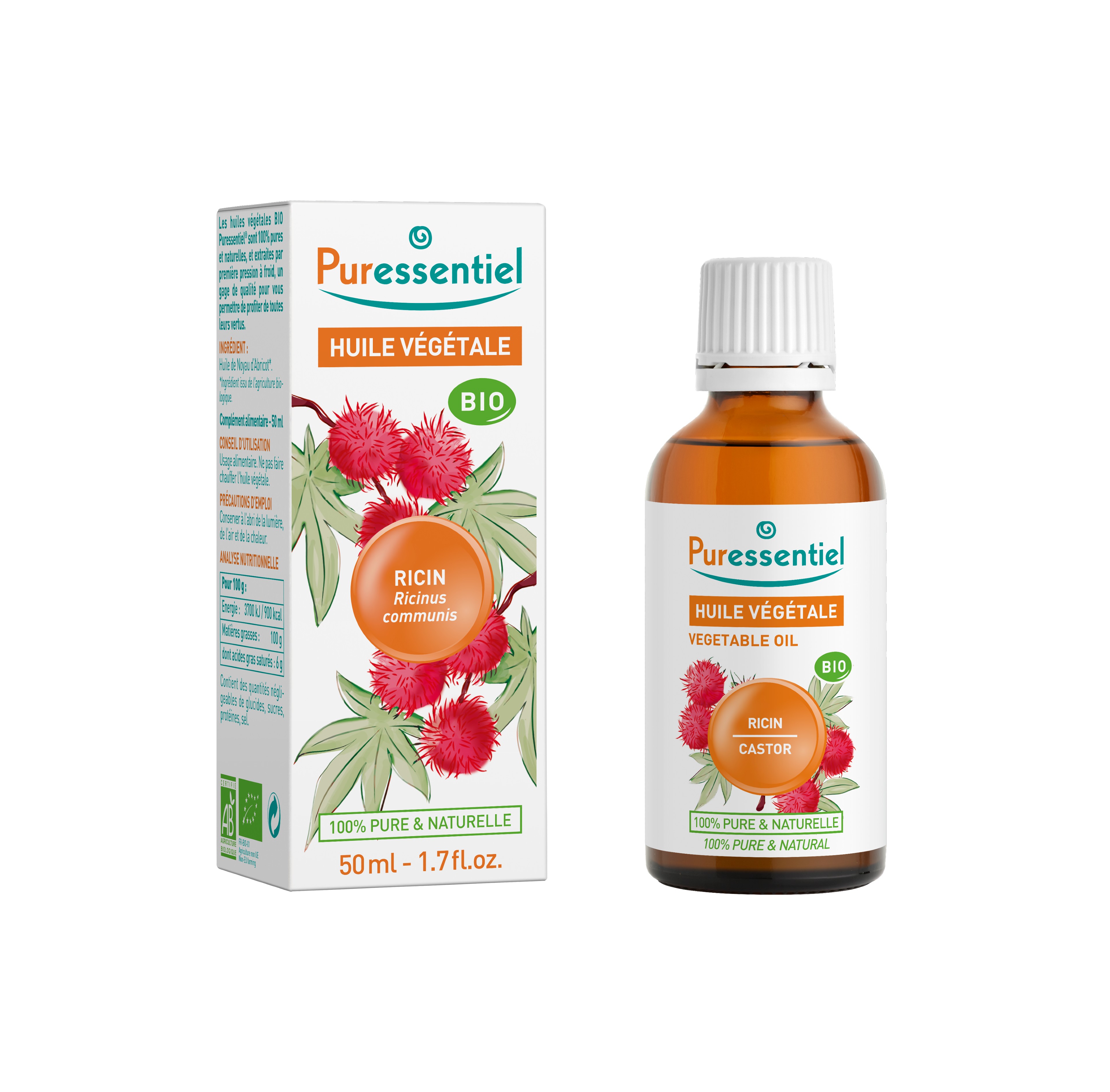 Huile Végétale Bio Ricin 50 ml