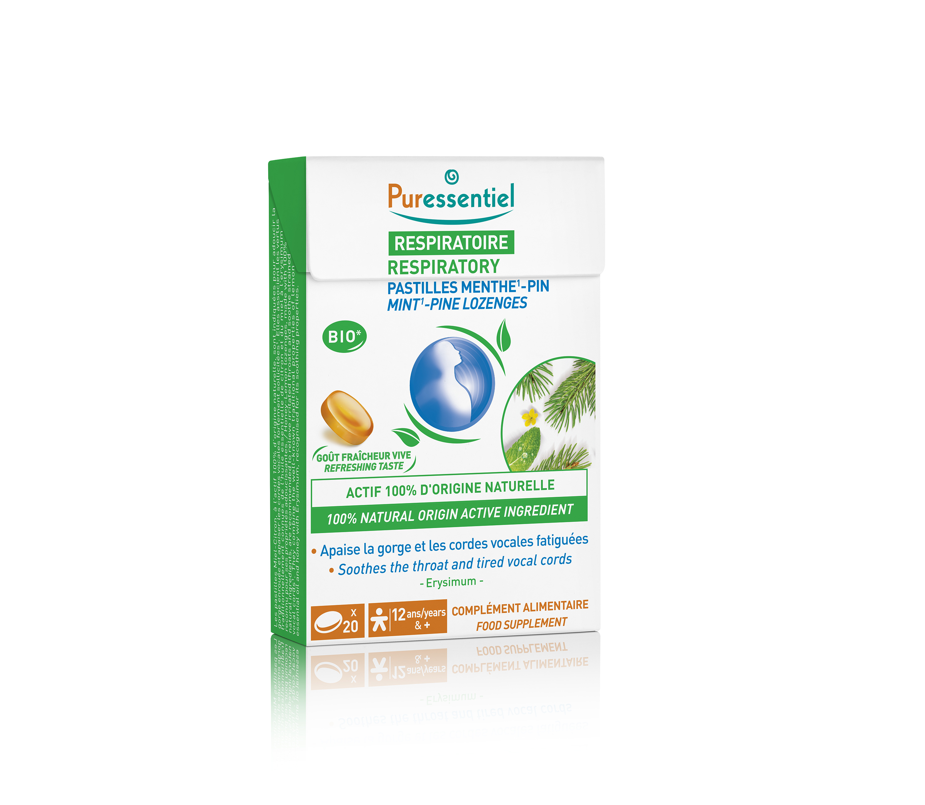 Pastilles Respiratoire Gorge Menthe-Pin - 20 pastilles