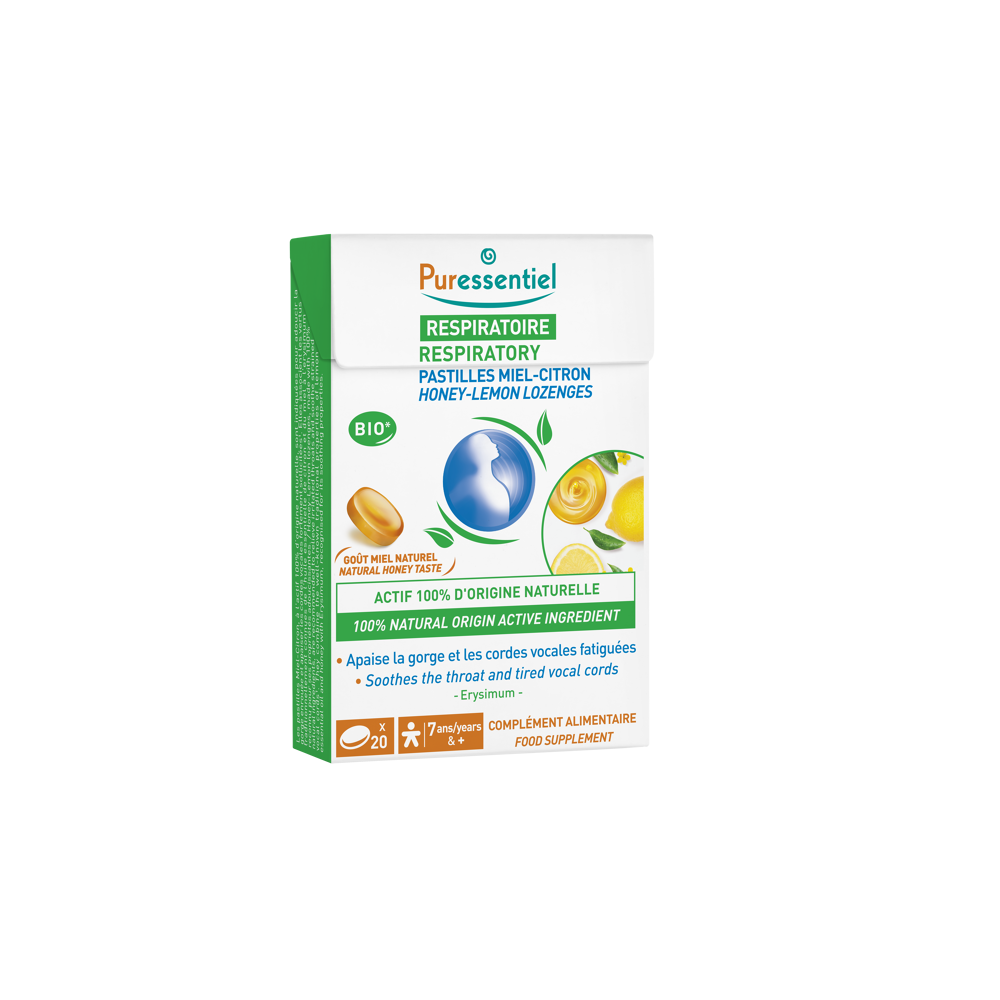 Pastilles Respiratoire Gorge Miel-Citron - 20 pastilles