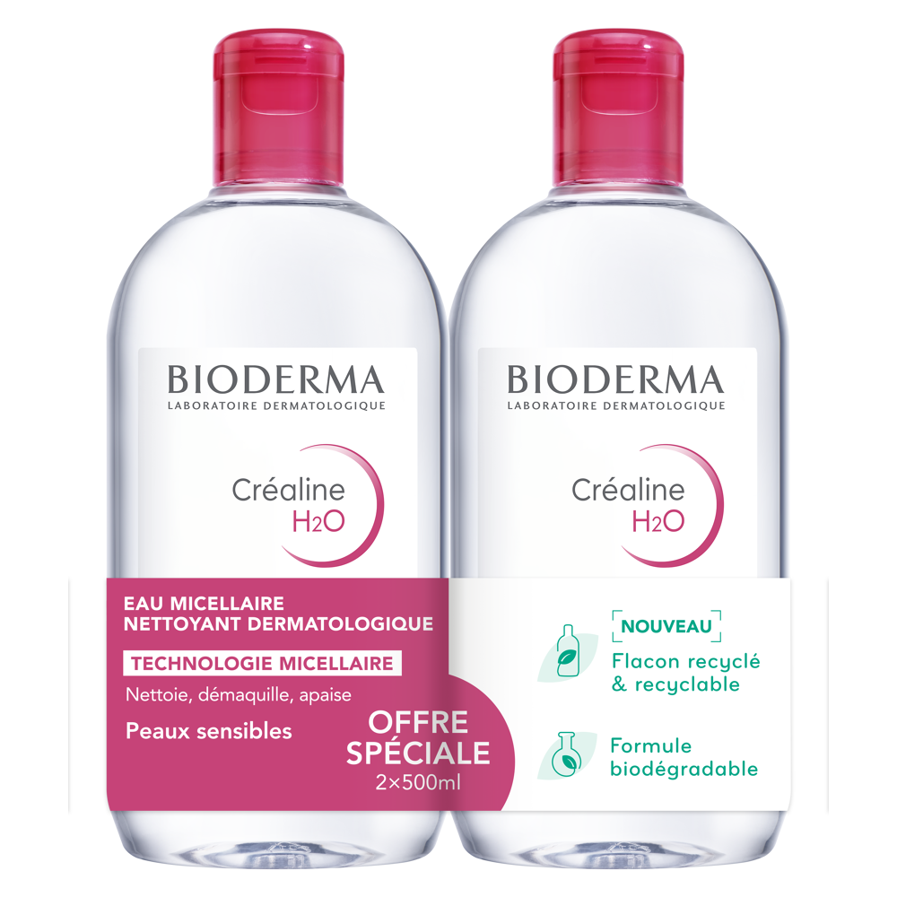 Créaline H2O eau micellaire- lot de 2 x500 ml
