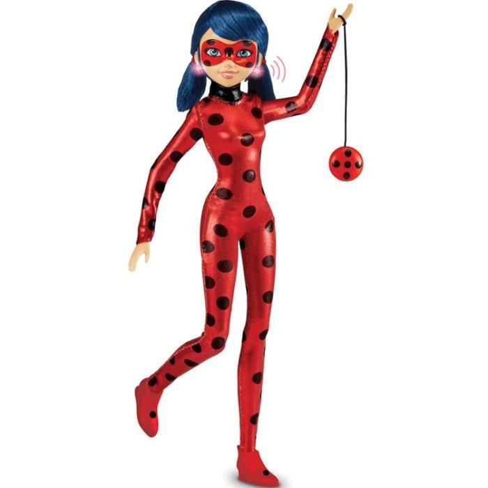 Bandai - Miraculous Ladybug - Poupée Ladybug - Poupée mannequin 26 cm à fonctions sonore et lumineus