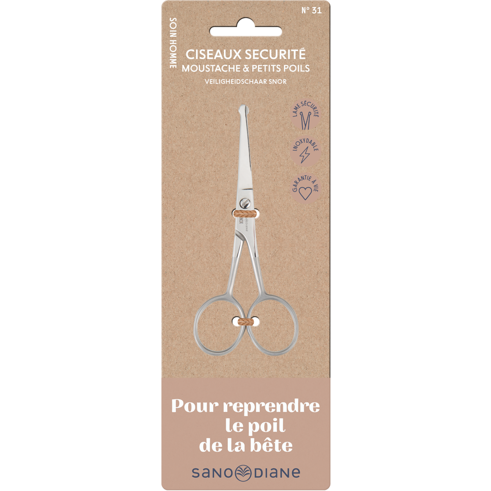 Ciseaux sécurité moustache et petits poils