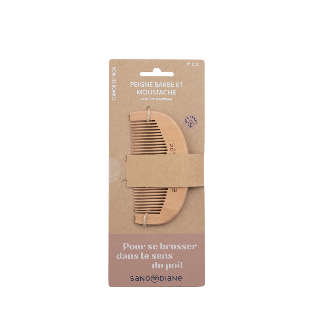 Peigne à barbe en bois