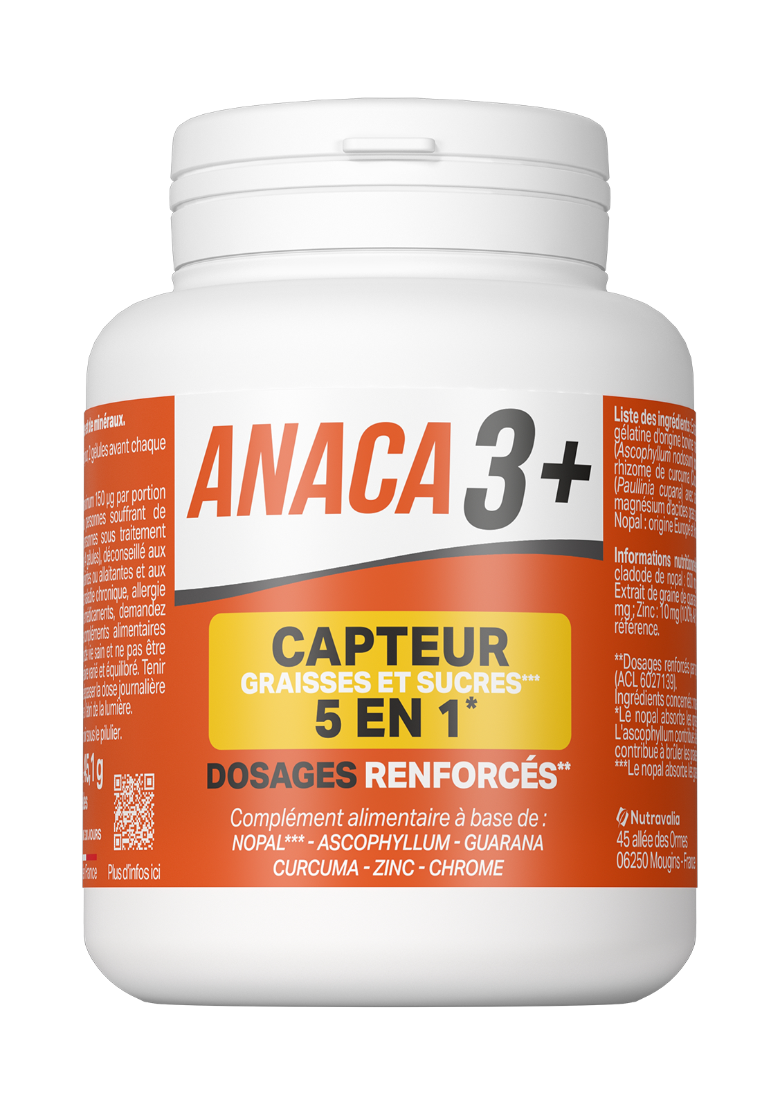 Anaca3 + Capteur graisses et sucres 5 en 1