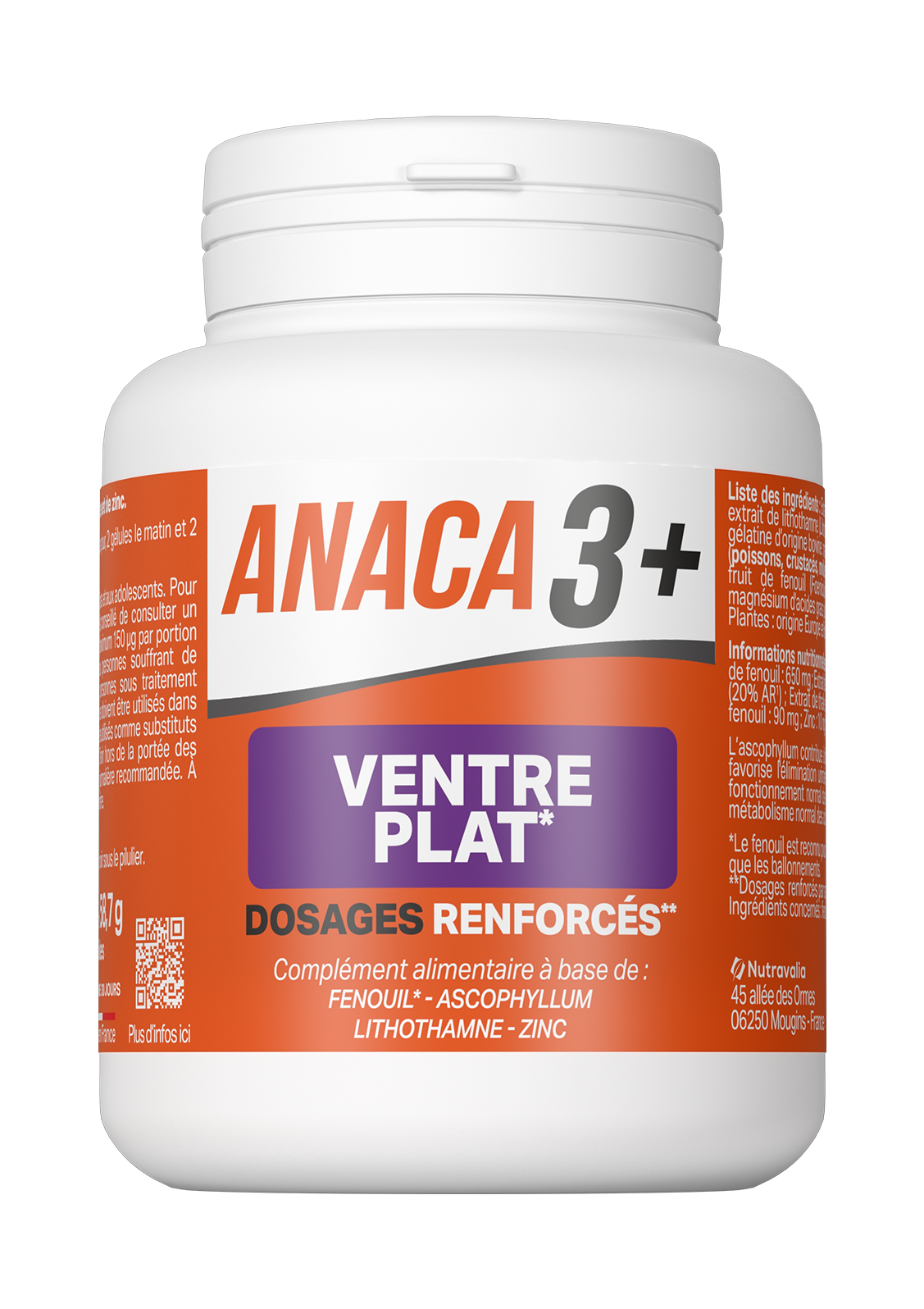 Anaca3 + Ventre plat 120 gélules