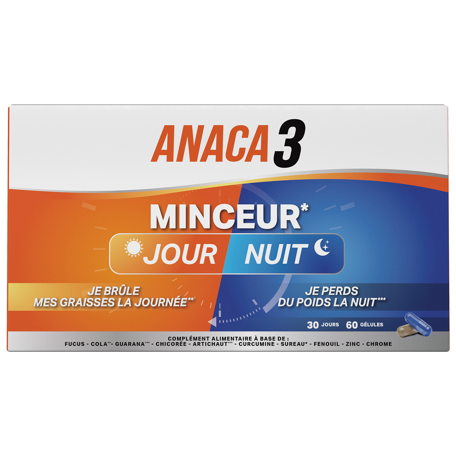 Anaca3 Minceur Jour/Nuit x60 gélules