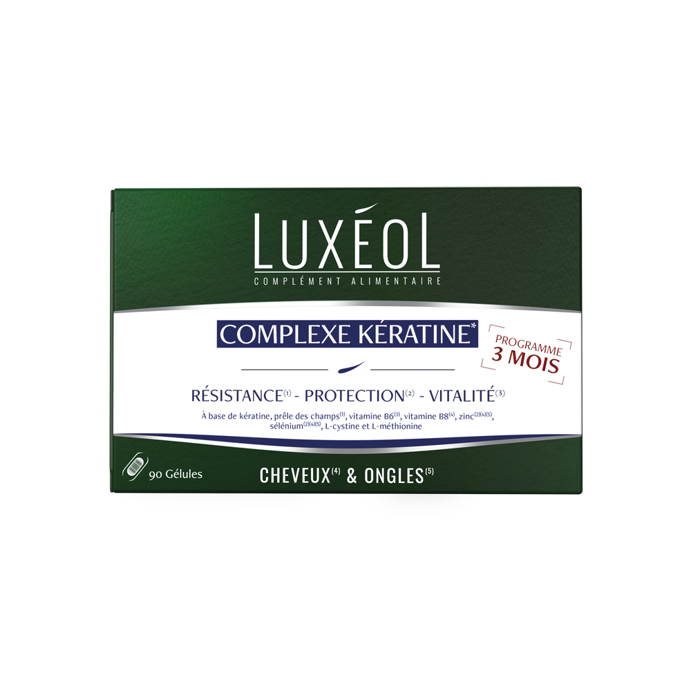 Complexe kératine 3 mois cheveux et ongles - complément alimentaire 90 gélules