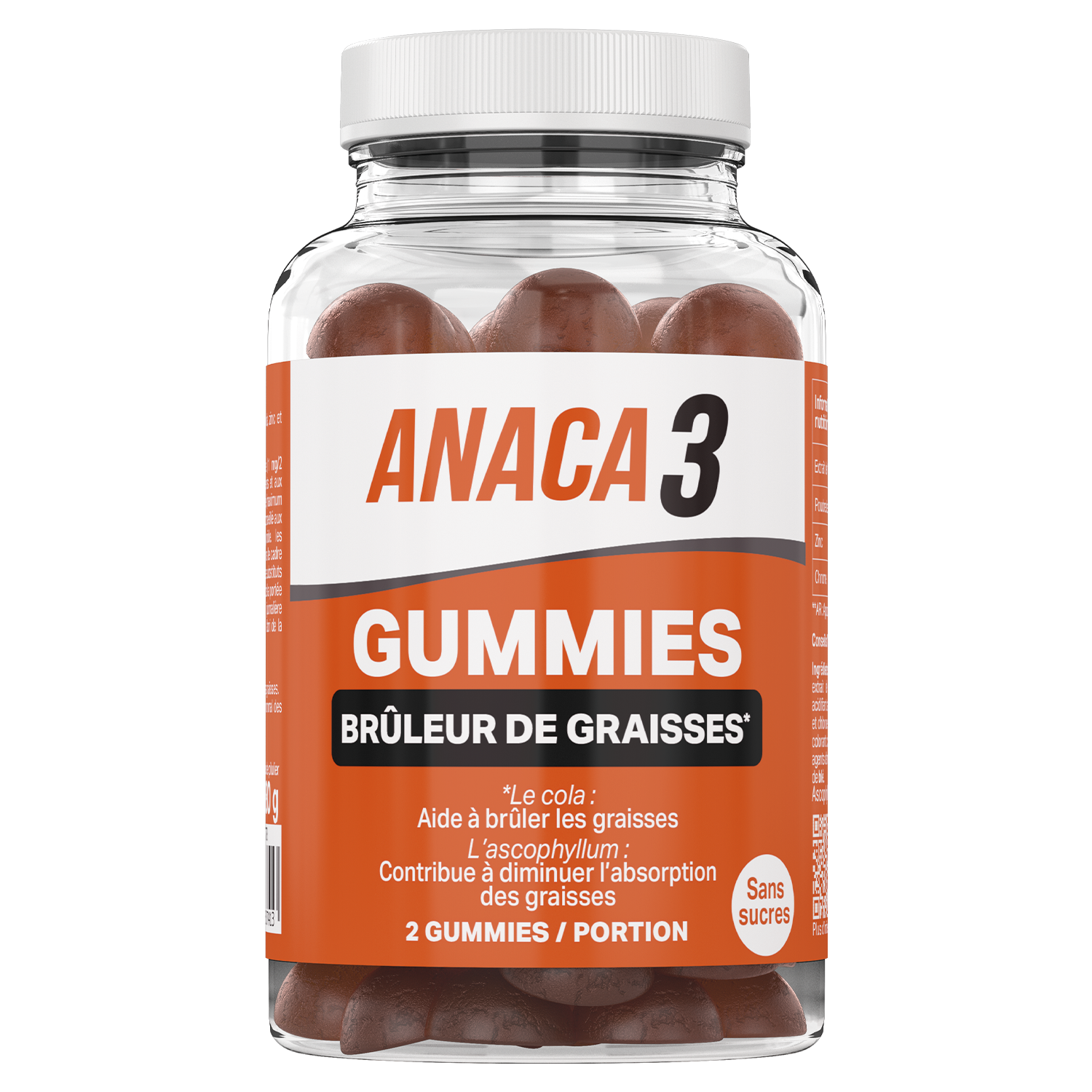 Anaca3 Gummies Brûleur de graisses x60 gummies