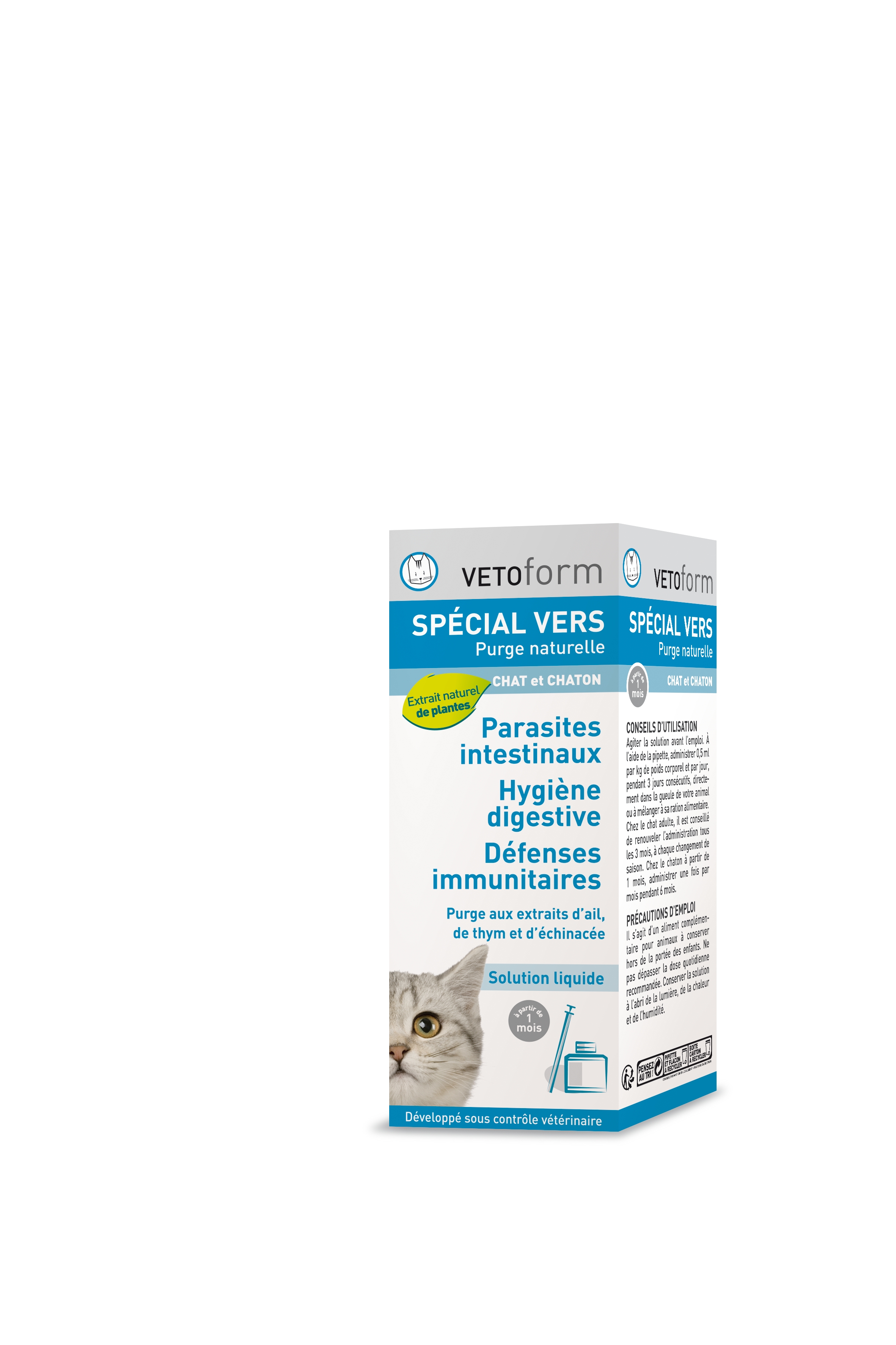 Solution purge aux plantes pour chat 50 ml