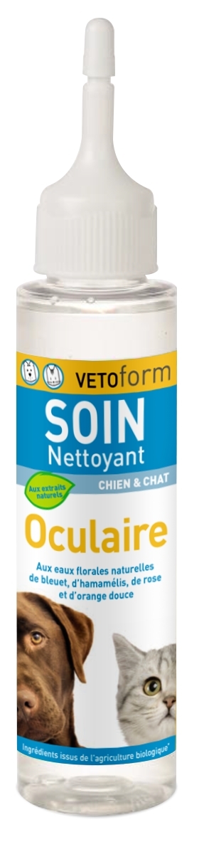 Soin nettoyant oculaire pour chien et chat 100 ml