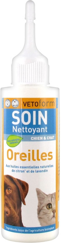 Soin nettoyant oreilles chien et chat 100ml