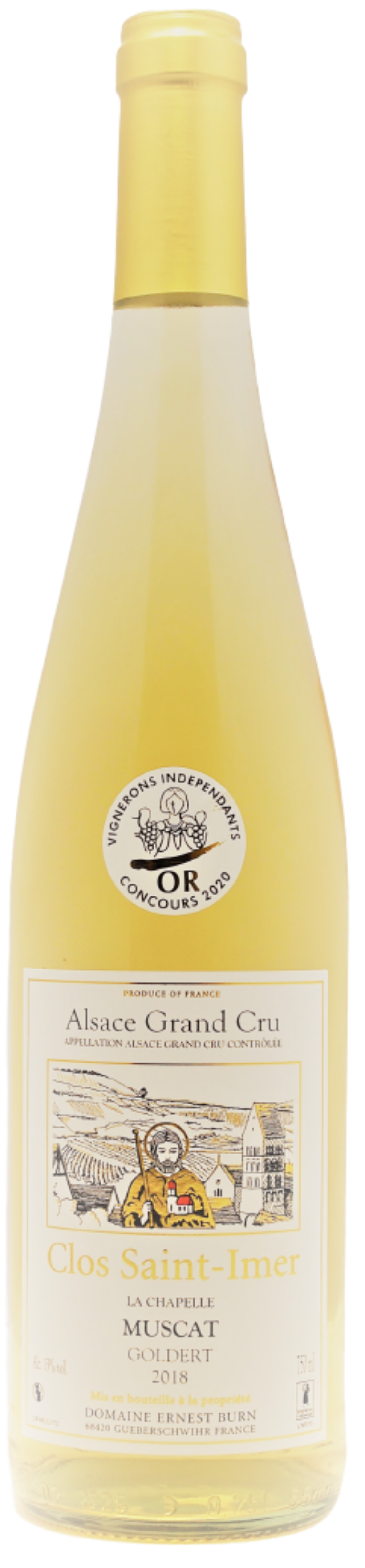 Domaine Burn - Clos Saint-Imer La Chapelle, 2018 - Alsace Muscat AOP - Blanc Demi-sec - 75 cl