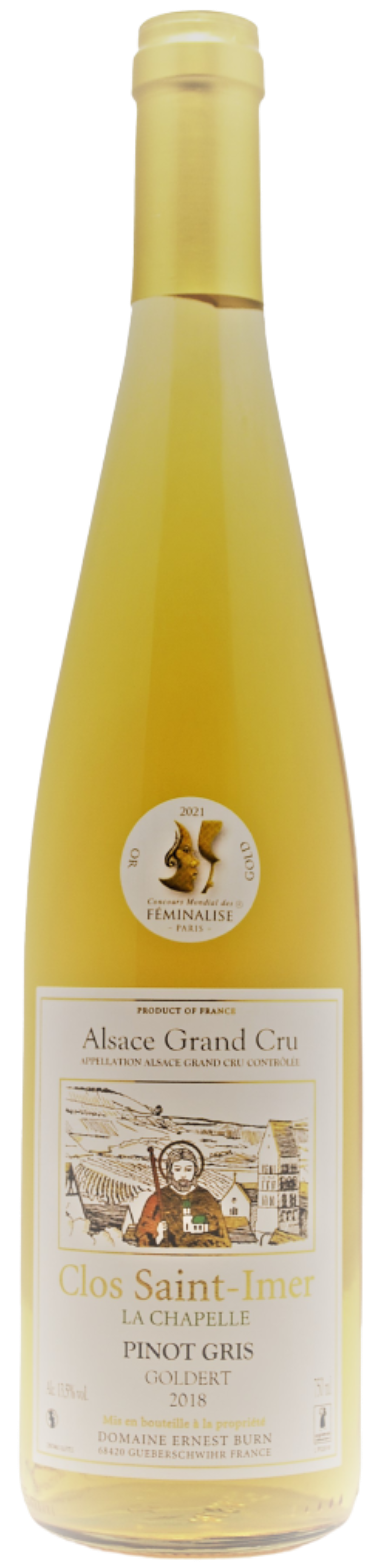 Domaine Burn - Clos Saint-Imer La Chapelle, 2018 - Alsace Pinot Gris Grand Cru AOP - Blanc Sec - 75 