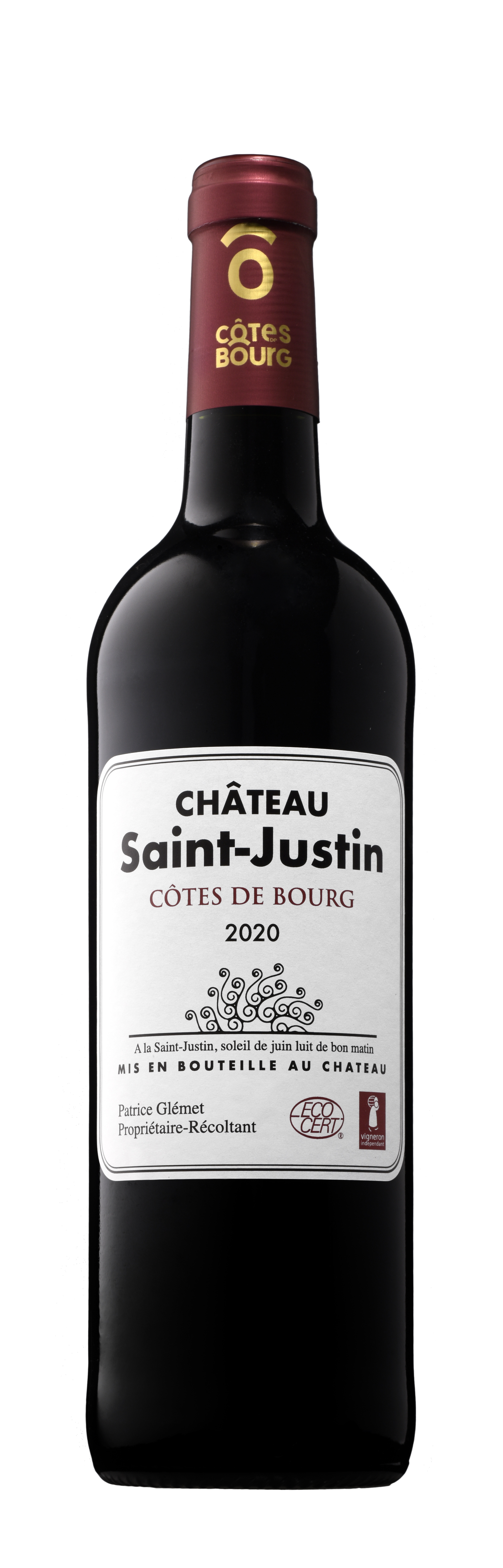 Château Saint-Justin BIO, 2020 - Côtes de Bourg AOP - Rouge - 75 cl
