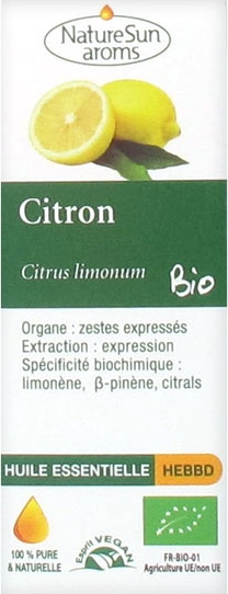 Huile essentielle citron 10ml