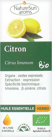 Huile essentielle citron 10ml