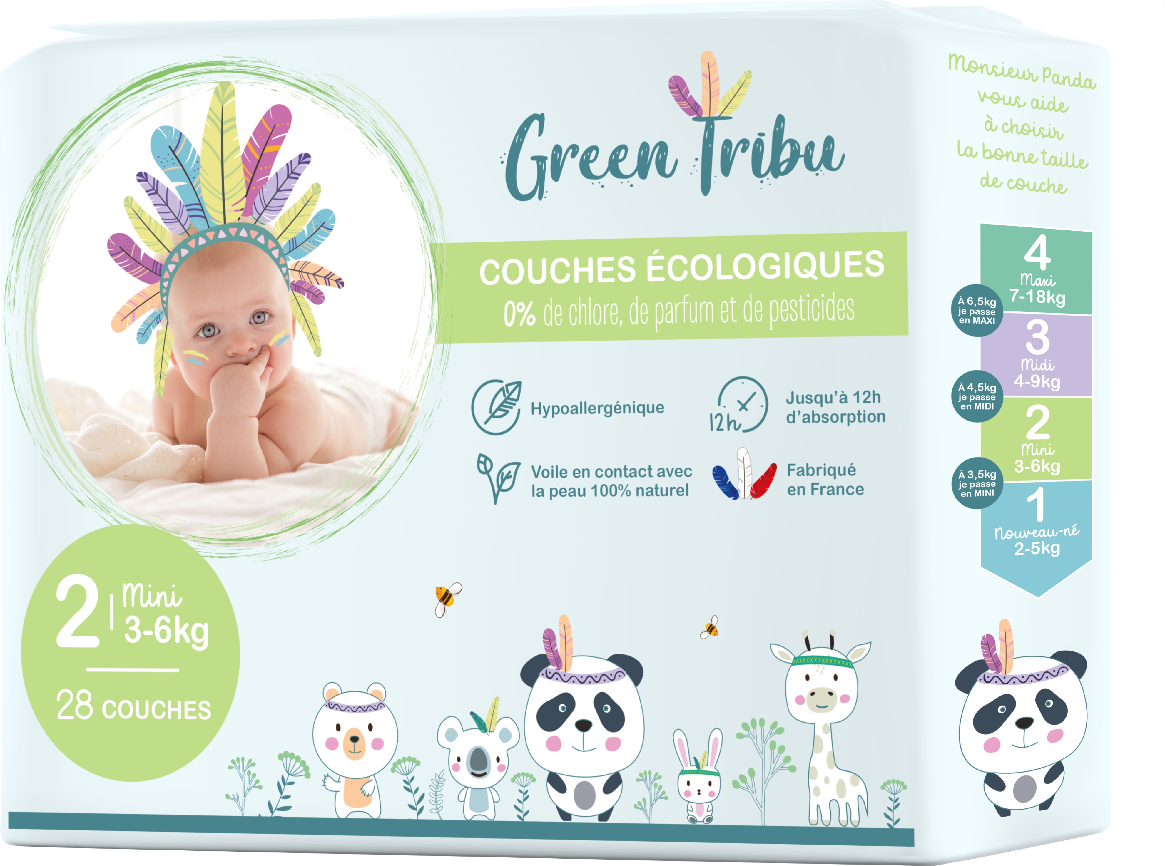 Couches bébé mini T2 x28
