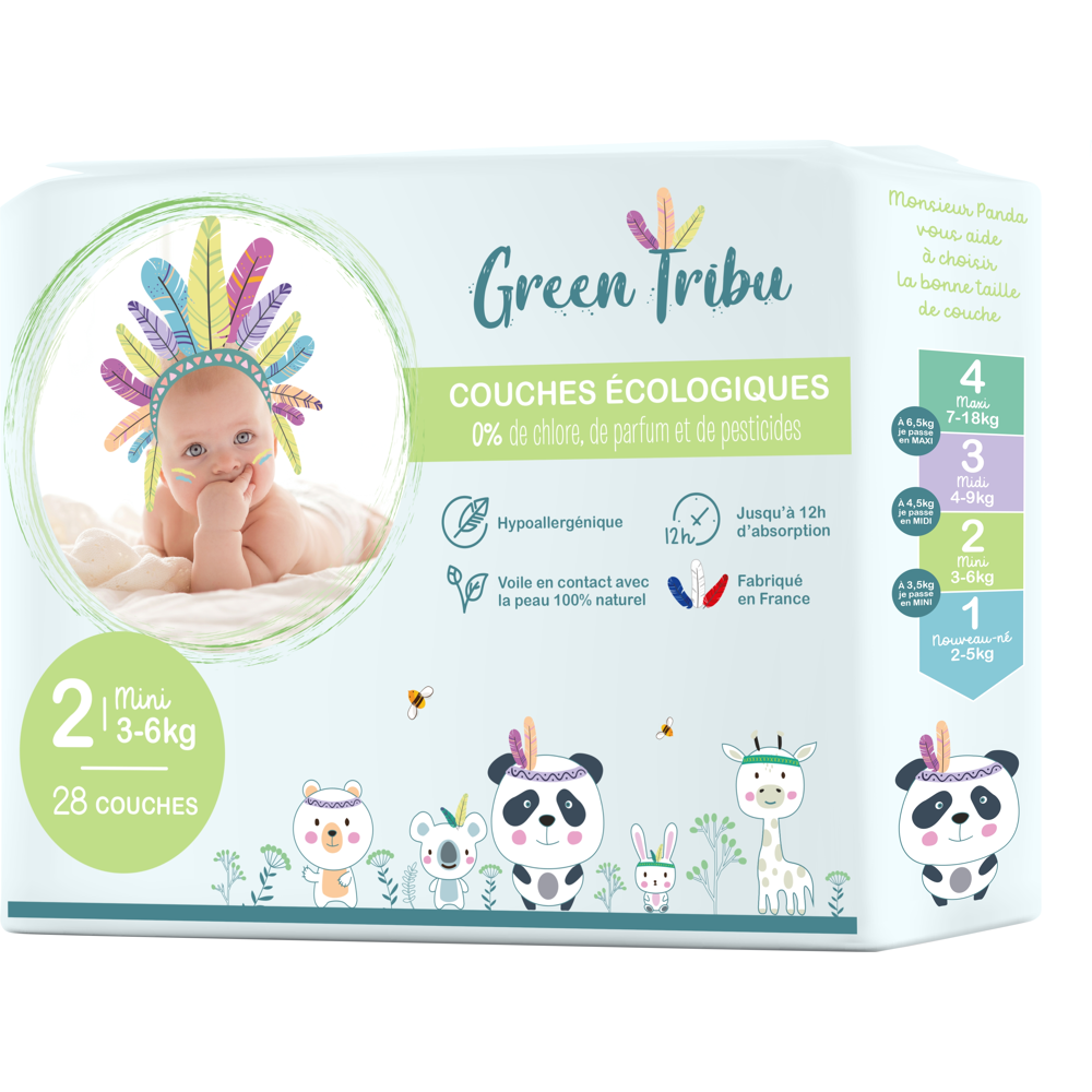 Couches bébé mini T2 x28