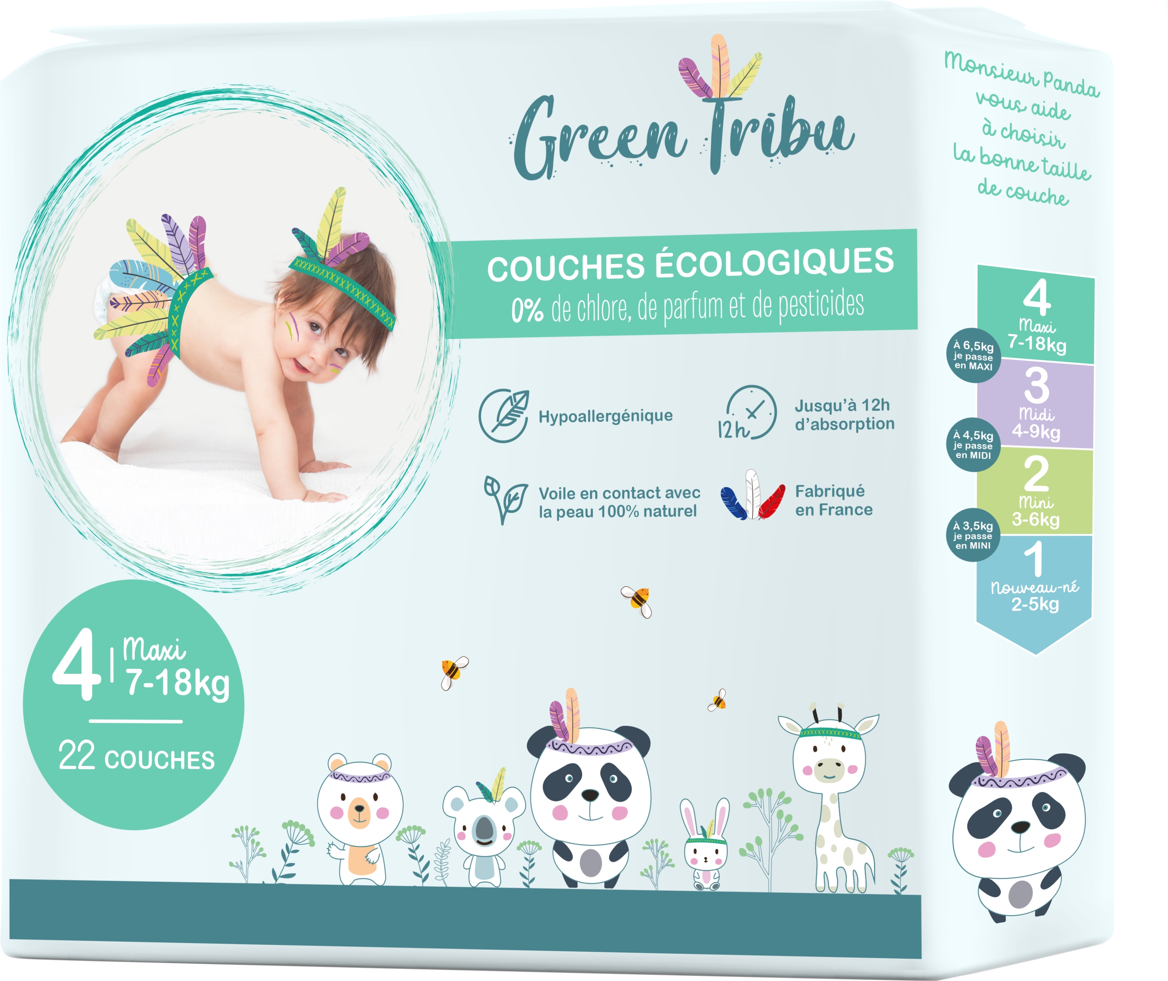 Couches bébé maxi T4 x22