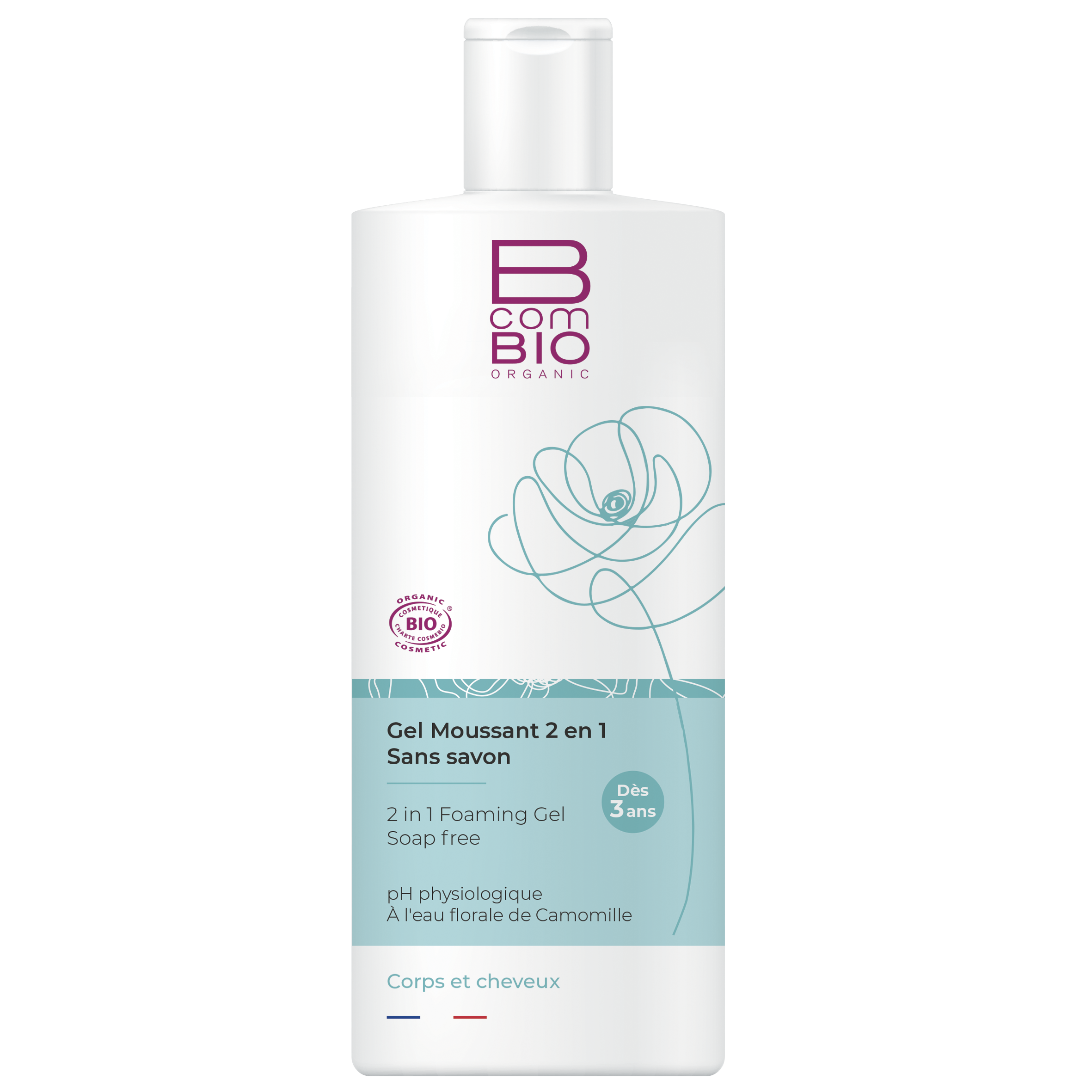 Gel moussant 2 en 1 format familial bio 500ml
