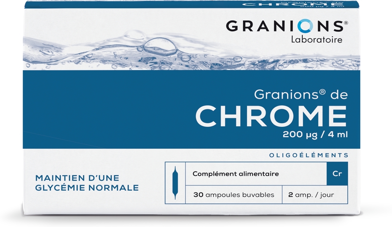 Granions De Chrome 200 µg/J Bte 30 ampoules