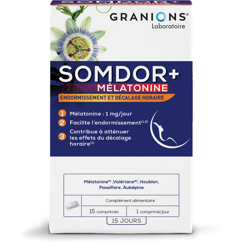 Granions Somdor+ Mélatonine 15 comprimés