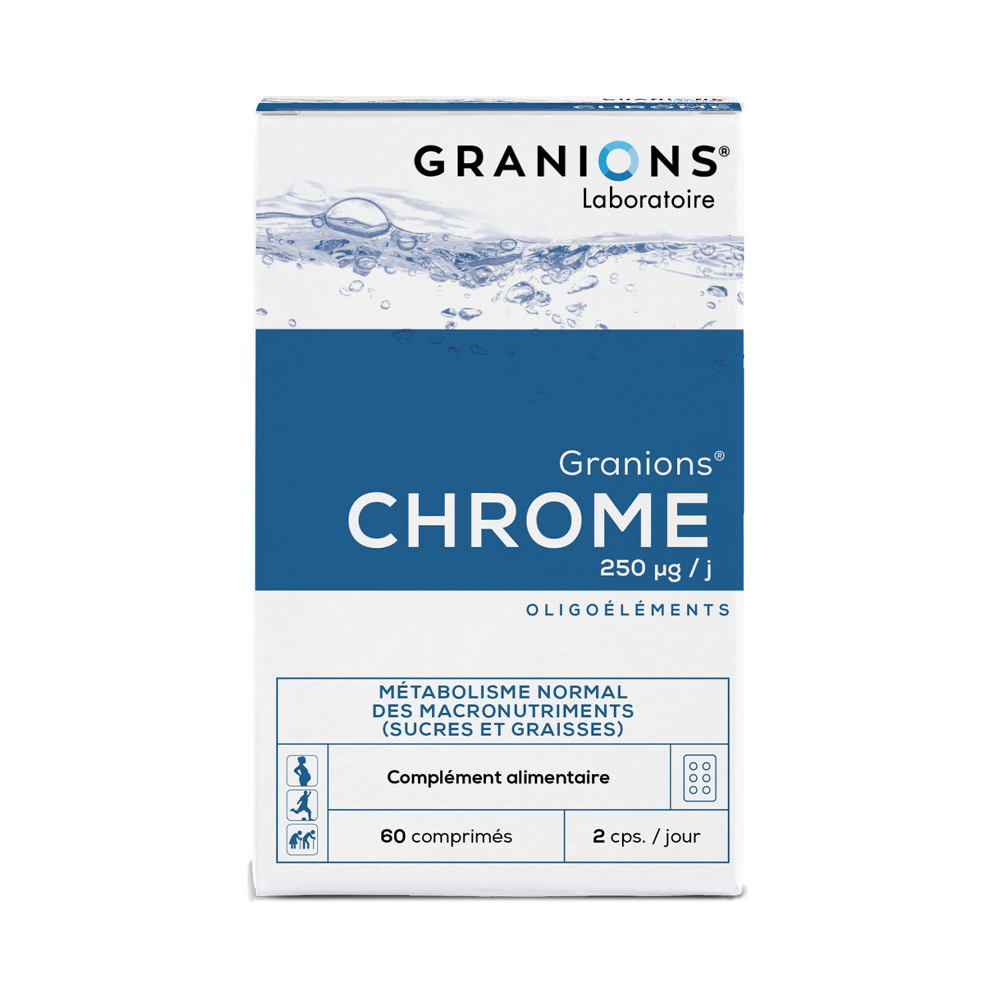 Granions de chrome 250 µg 60 comprimes