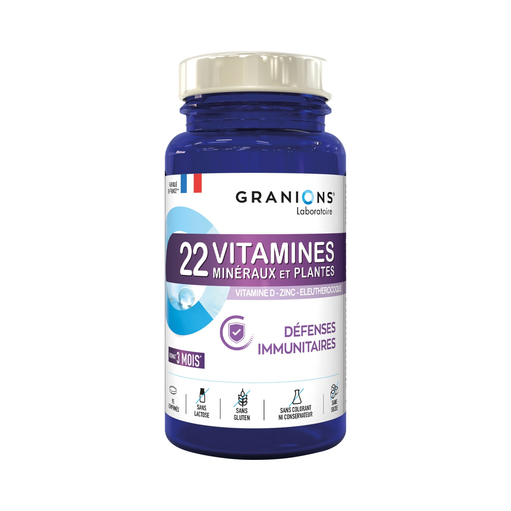 Granions® 22 Vitamines Défenses Immunitaires 90 Comprimés