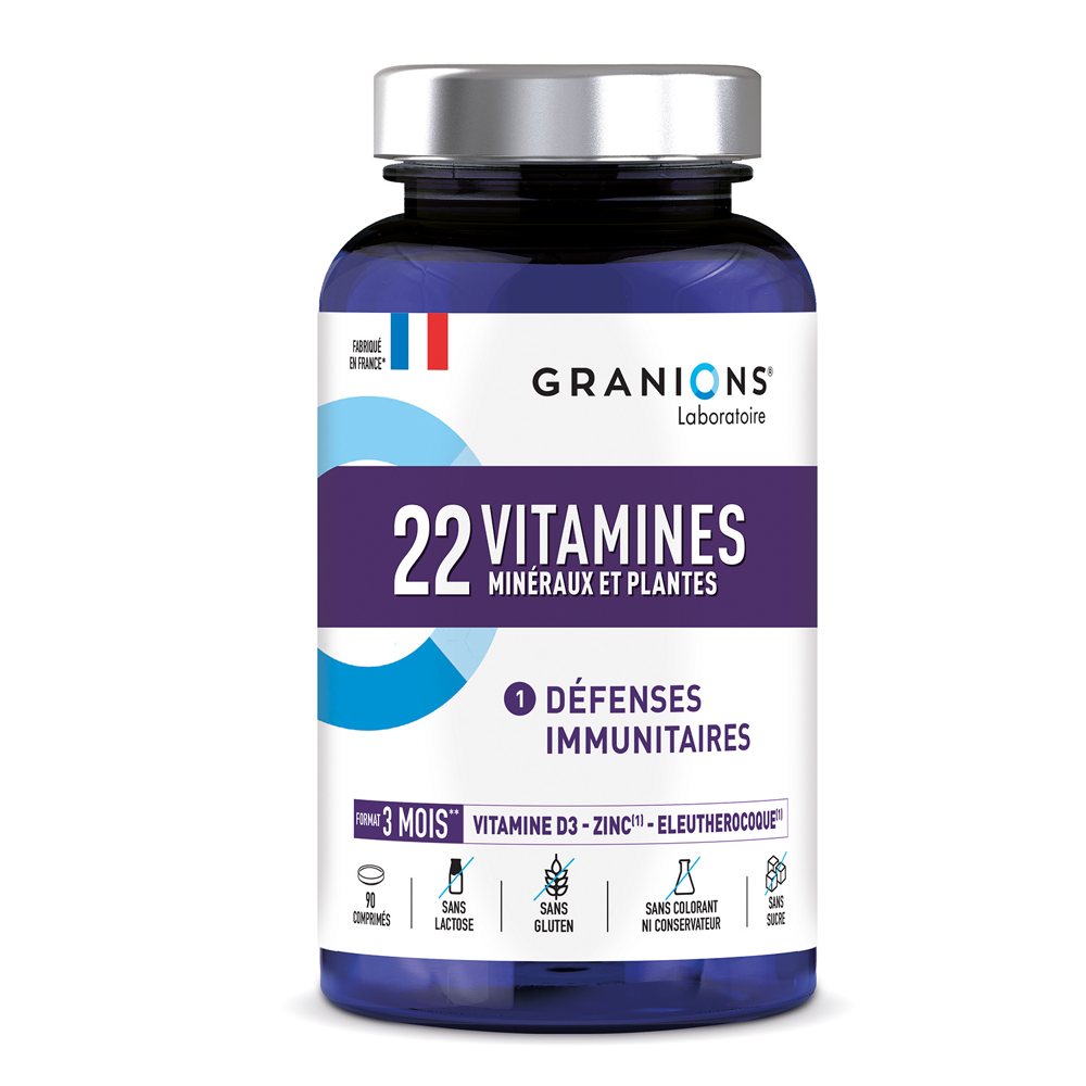 Granions® 22 Vitamines Défenses Immunitaires 90 Comprimés