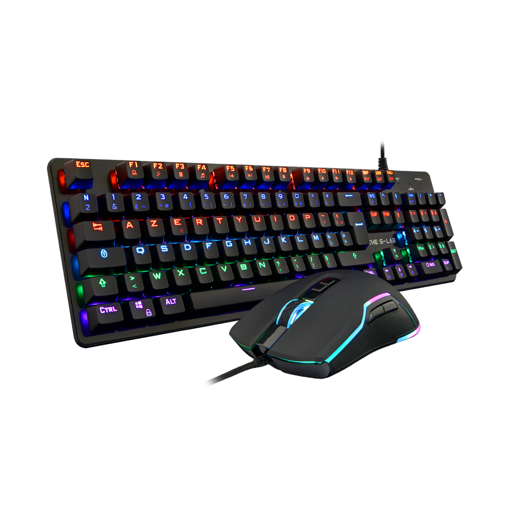 Pack clavier et souris THE G-LAB Combo carbon noir