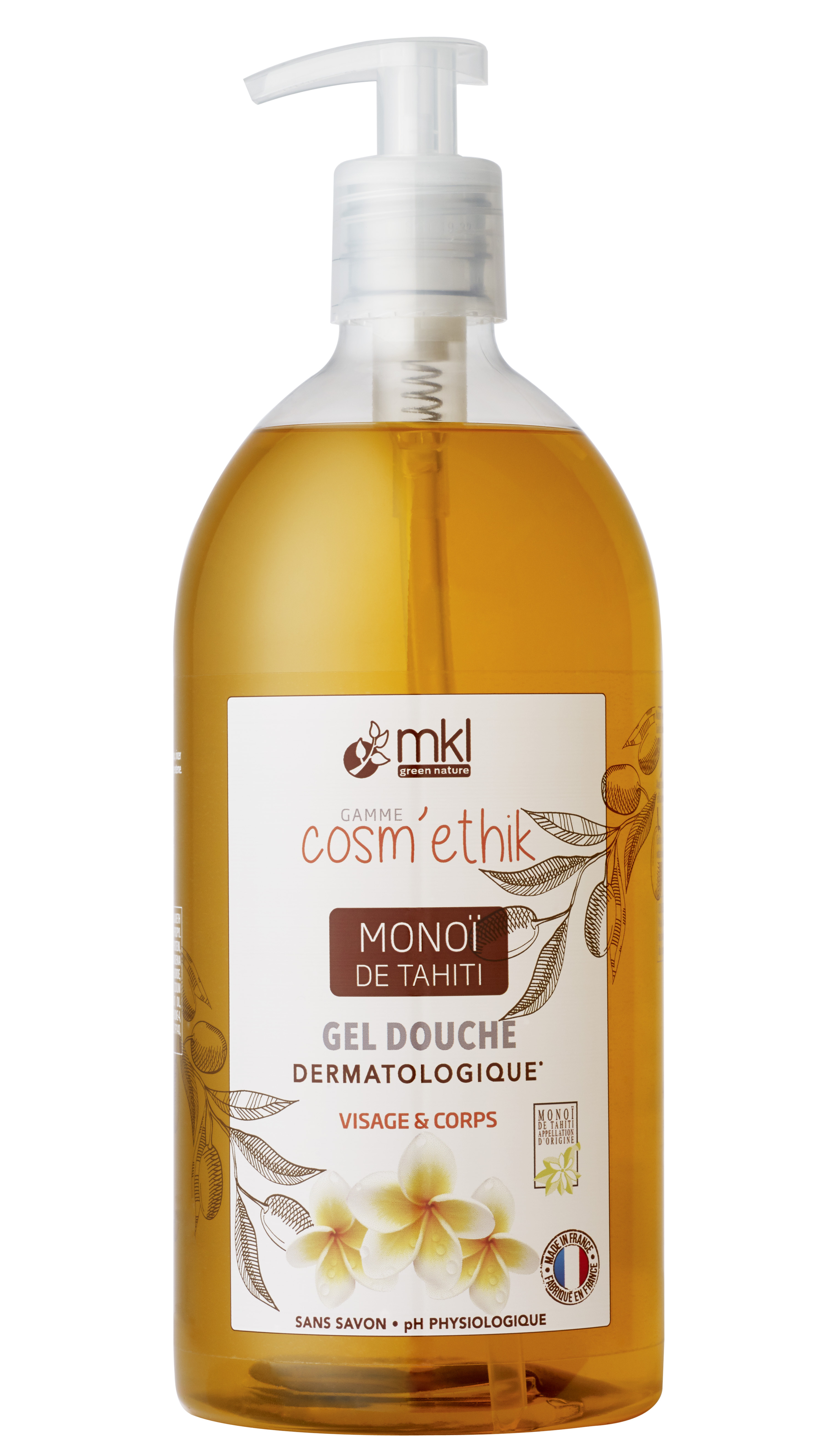 Ethik Gel douche monoï de Tahiti 1 L