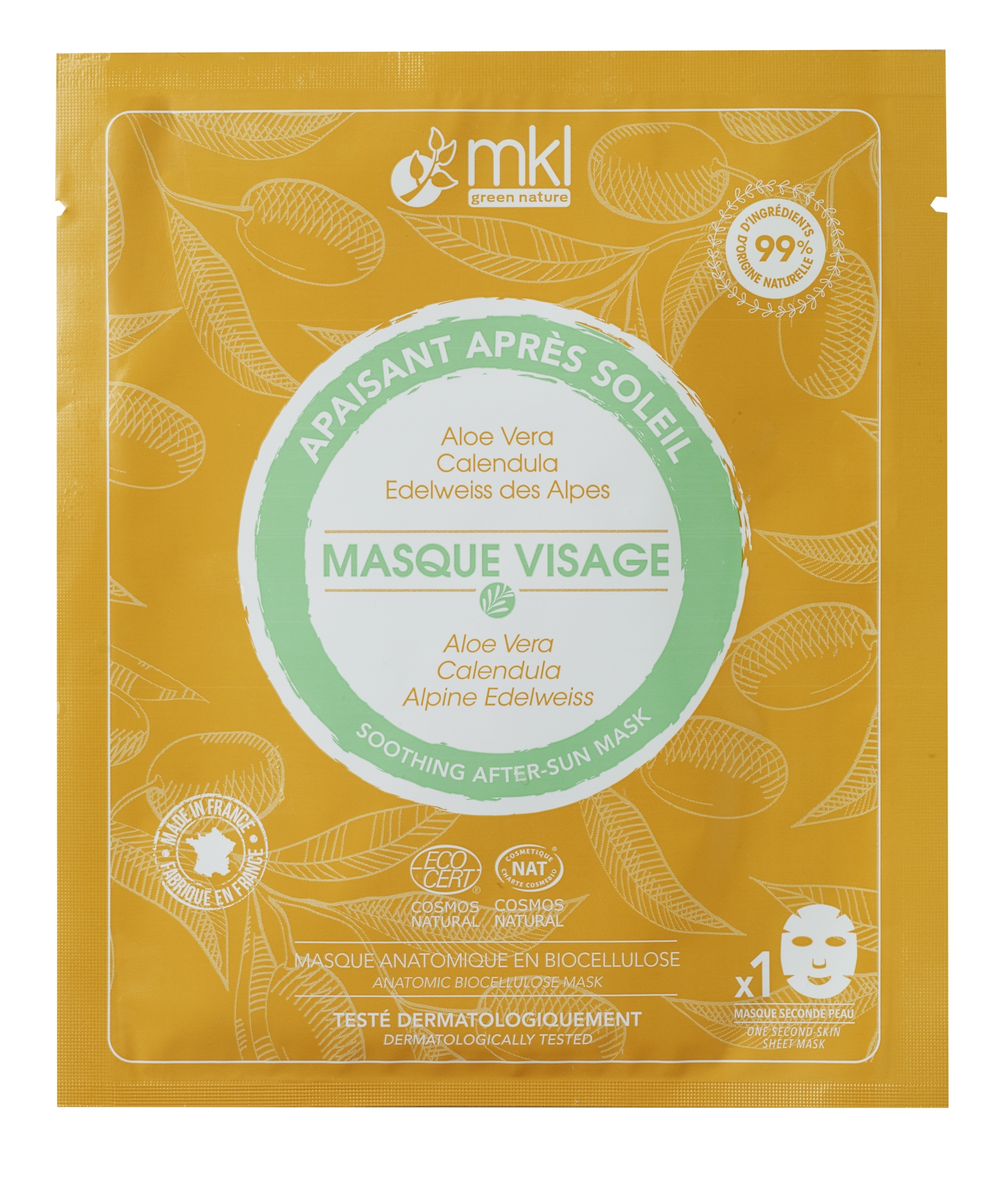 Masque Visage Apaisant après soleil