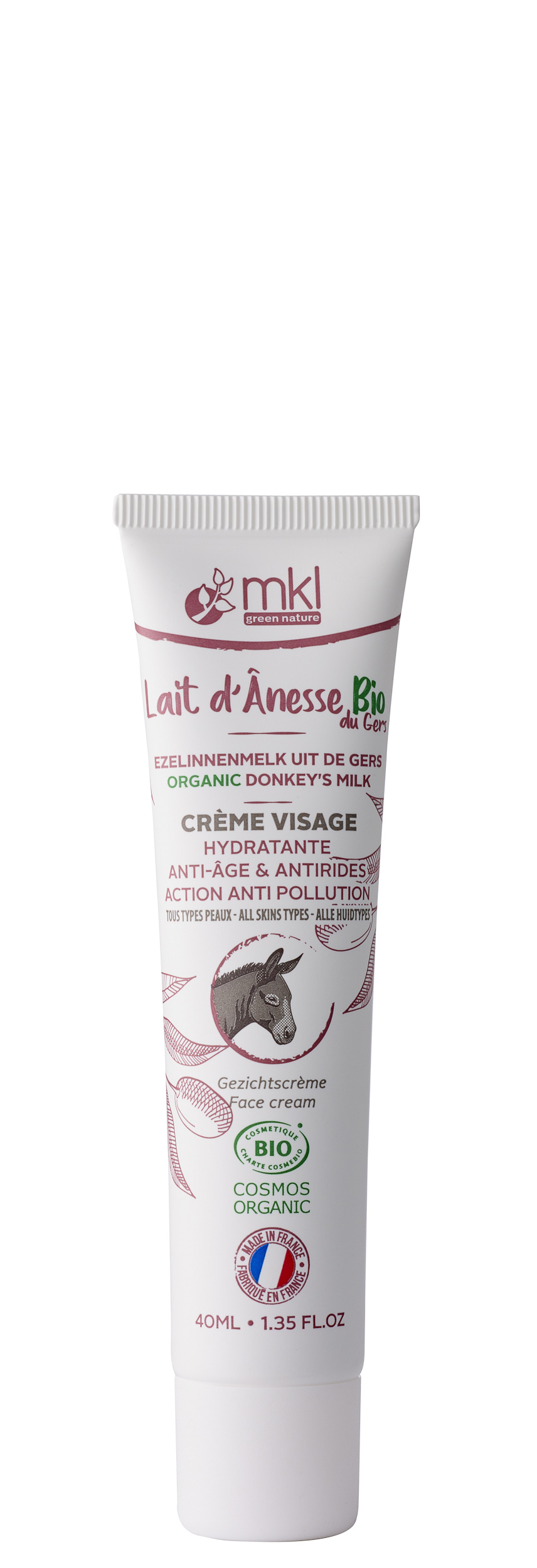 Crème visage Lait d'ânesse Bio - 40 ml