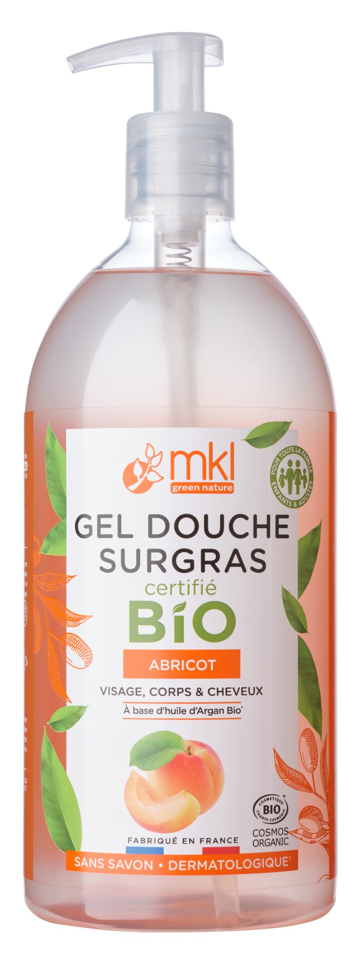 Gel douche Bio - Abricot 1L