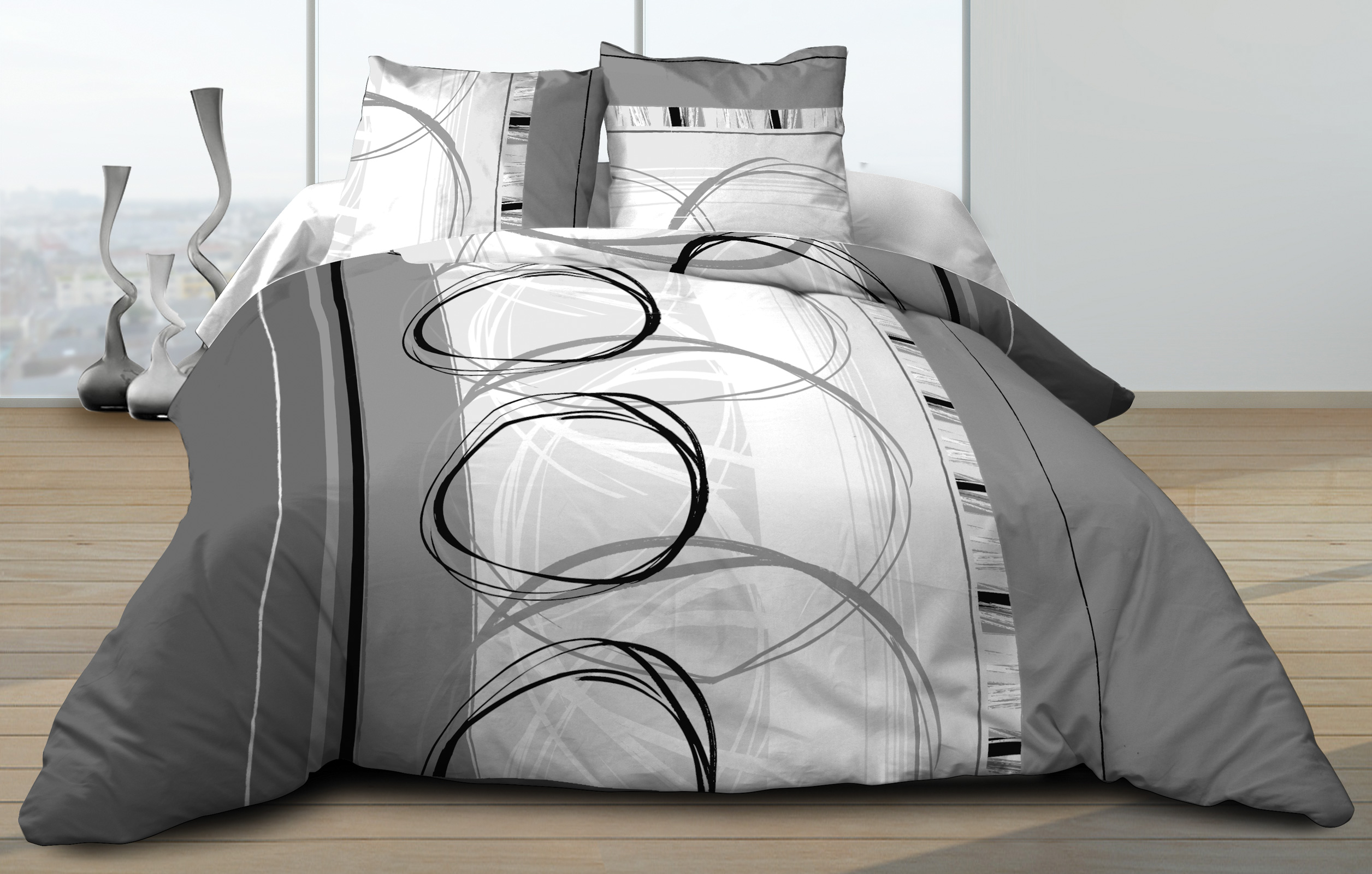 Parure De Lit Double Réversible Harry Potter Housse De Couette 240x220 Cm + 2 Taies 63x63 Cm - 100% Polyester
