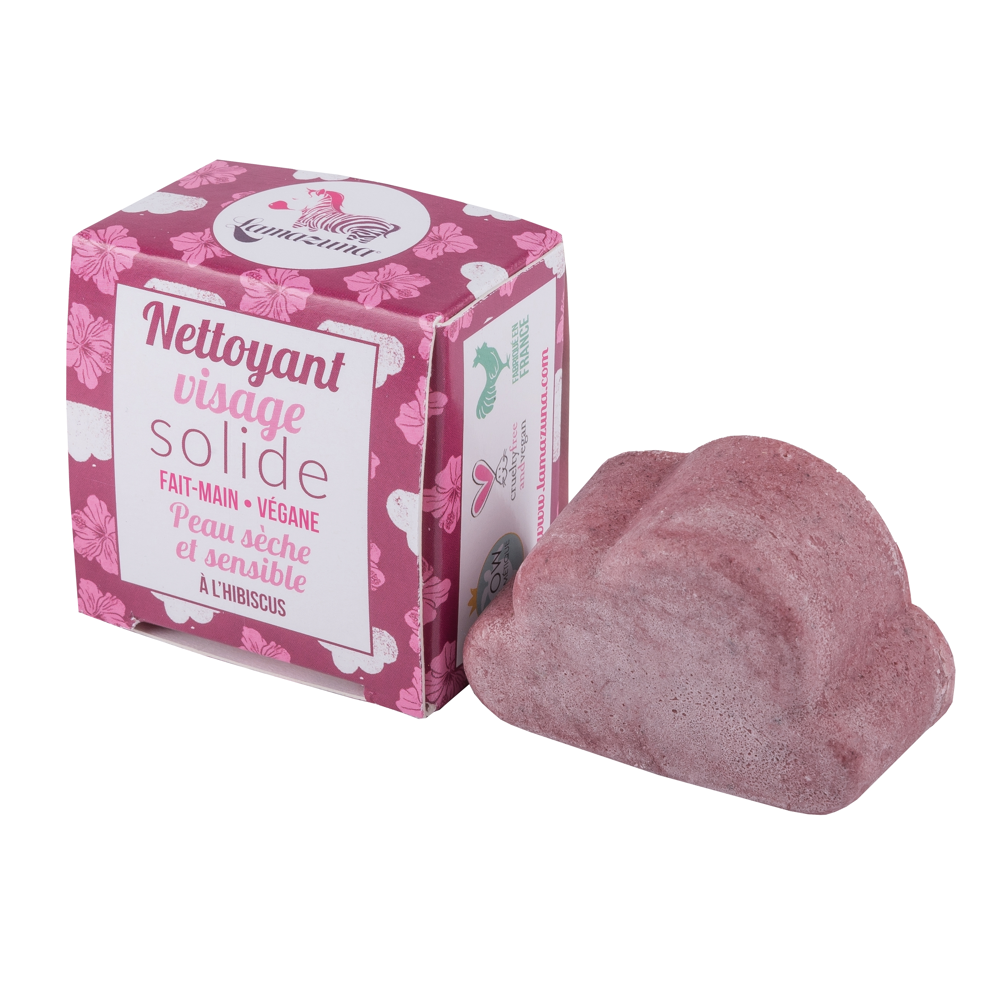 Nettoyant Visage Solide A L’Hibiscus Peau Sèche Et Sensible