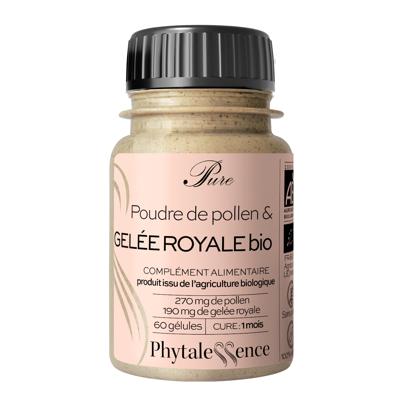 Pollen et Gelée Royale Bio 60 gélules