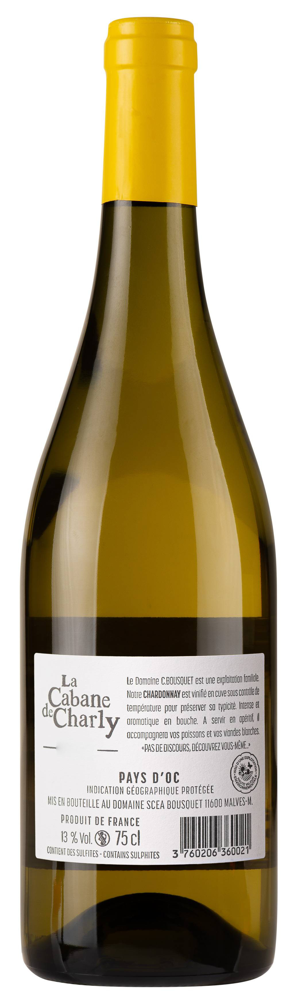 Domaine C.Bousquet La Cabane de Charly, 2022 - Pays d'Oc IGP - Blanc Sec - 75 cl