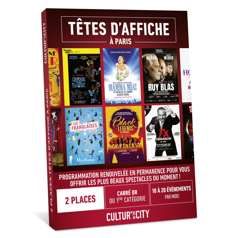 2 PLACES LES TÊTES D'AFFICHES A PARIS