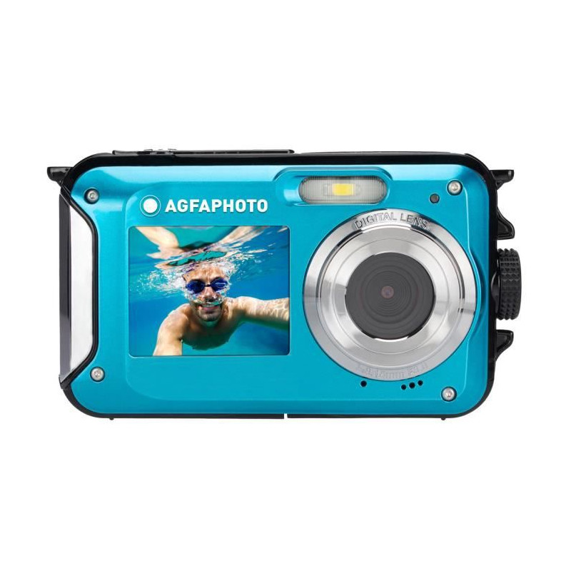AGFA PHOTO Realishot WP8000 - Appareil Photo Numérique Étanche (Vidéo HD, Double écran LCD, Zoom Dig