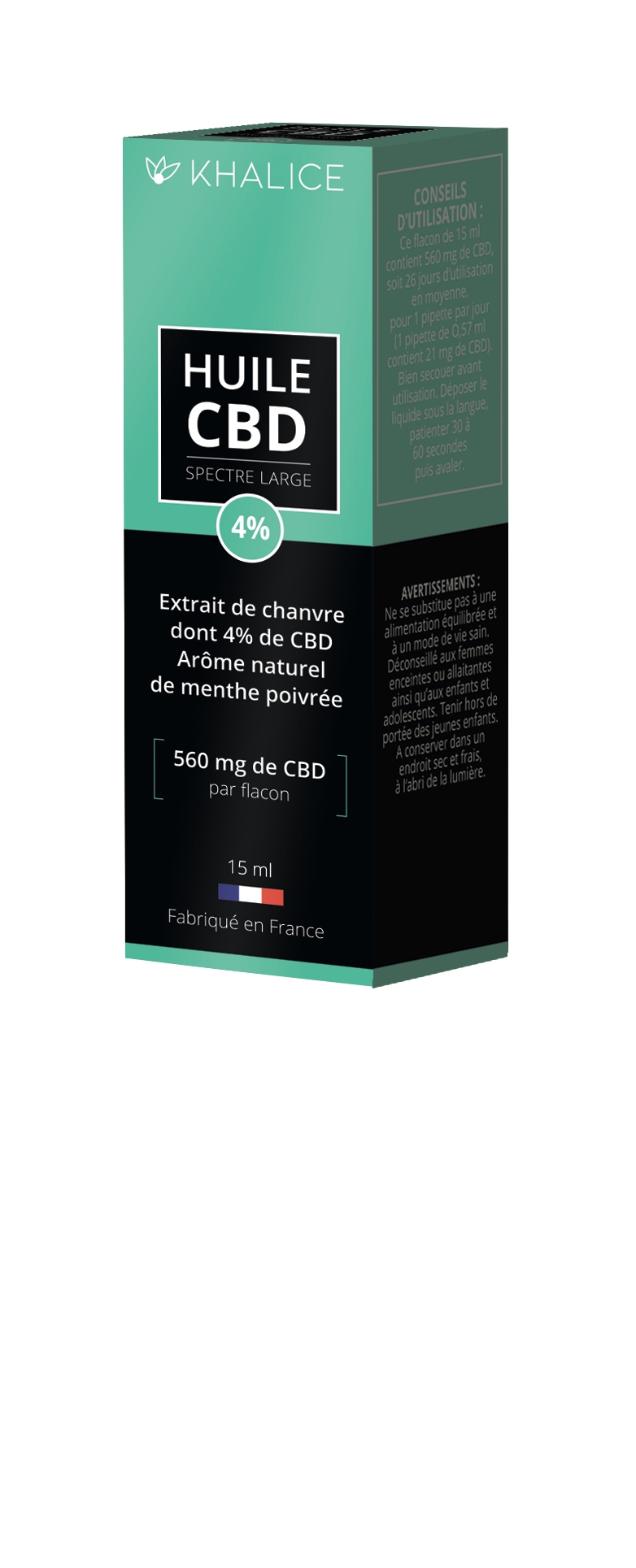 Huile CBD 4 % Khalice 15ml