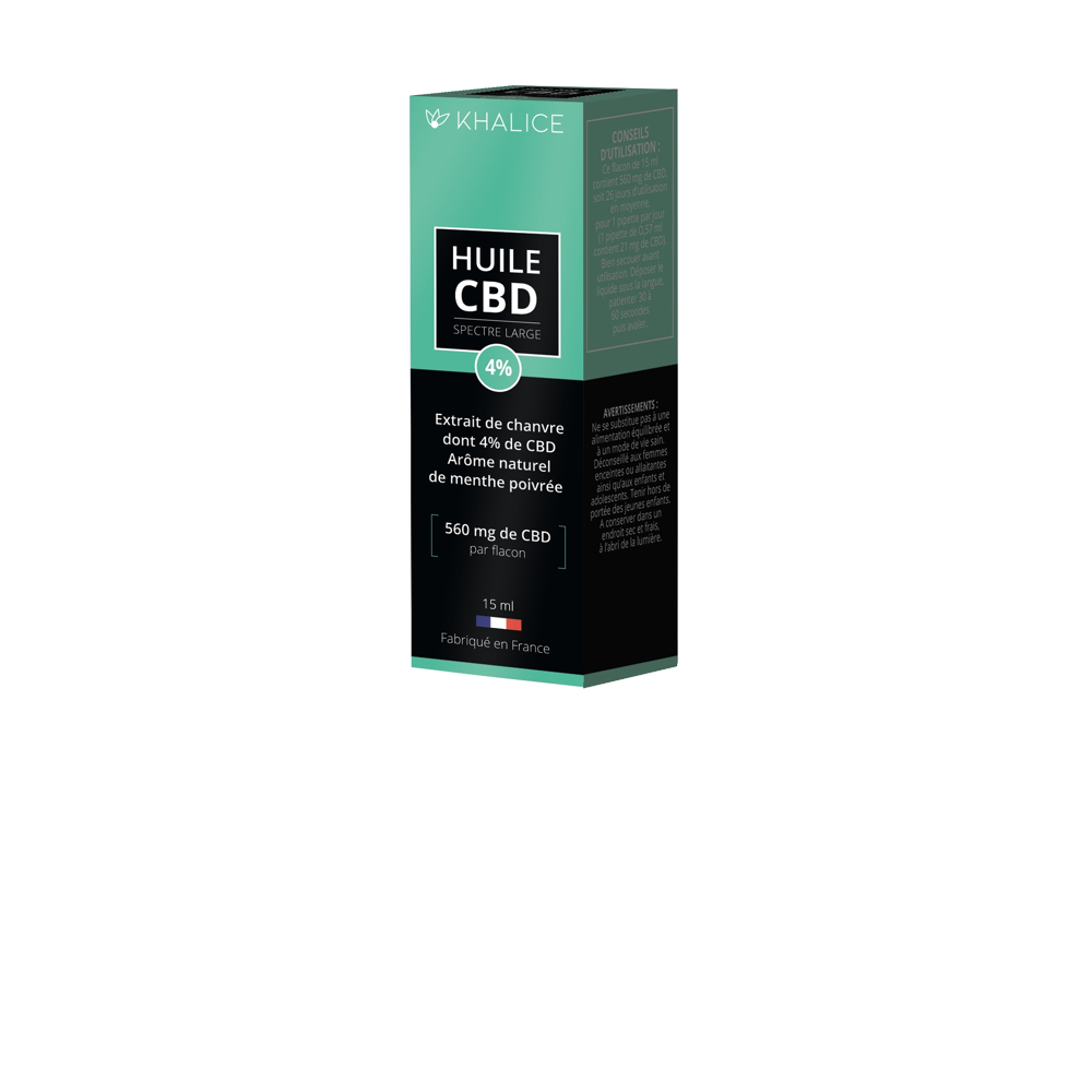 Huile CBD 4 % Khalice 15ml