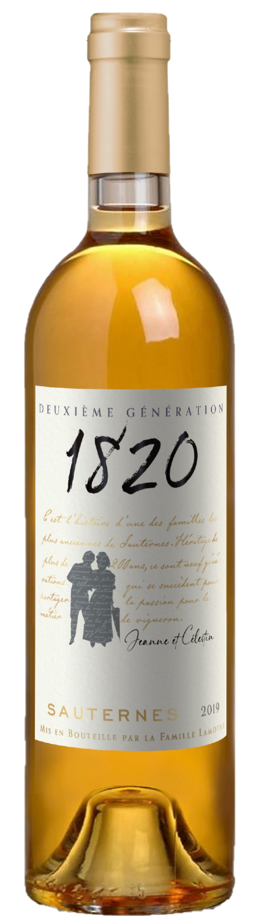 Jeanne & Célérin Deuxième Génération 1820, 2019 - Sauternes AOP - Blanc Moelleux - 75 cl